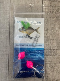 beach fishing lure rig Pink Surfari Pompano Rig – Cocoa Beach Fishing Center